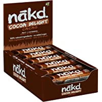 Los mejores  - Nakd Cocoa Delight - Barritas de Fruta y Frutos Secos al Cacao - Sin Azúcar Añadido - Sin Gluten - Sin Lactosa - Vegano…